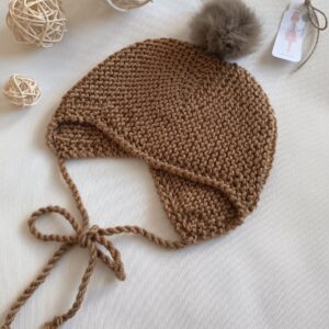 Gorro Aviador Caramelo talla 6-12m