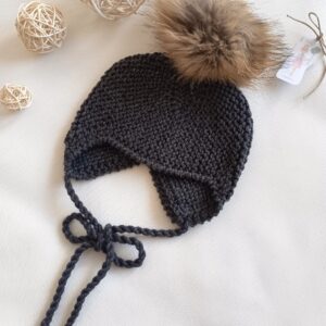 Gorro Aviador Antracita talla 12m