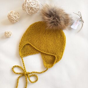 Gorro Aviador Mostaza talla 12-24m