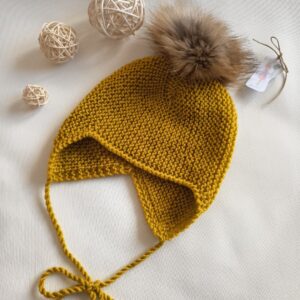 Gorro Aviador Mostaza talla 12-36m