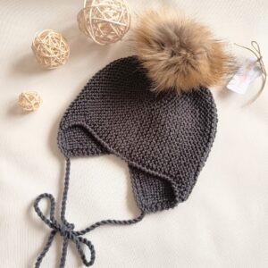 Gorro Aviador Antracita talla 3-5 años