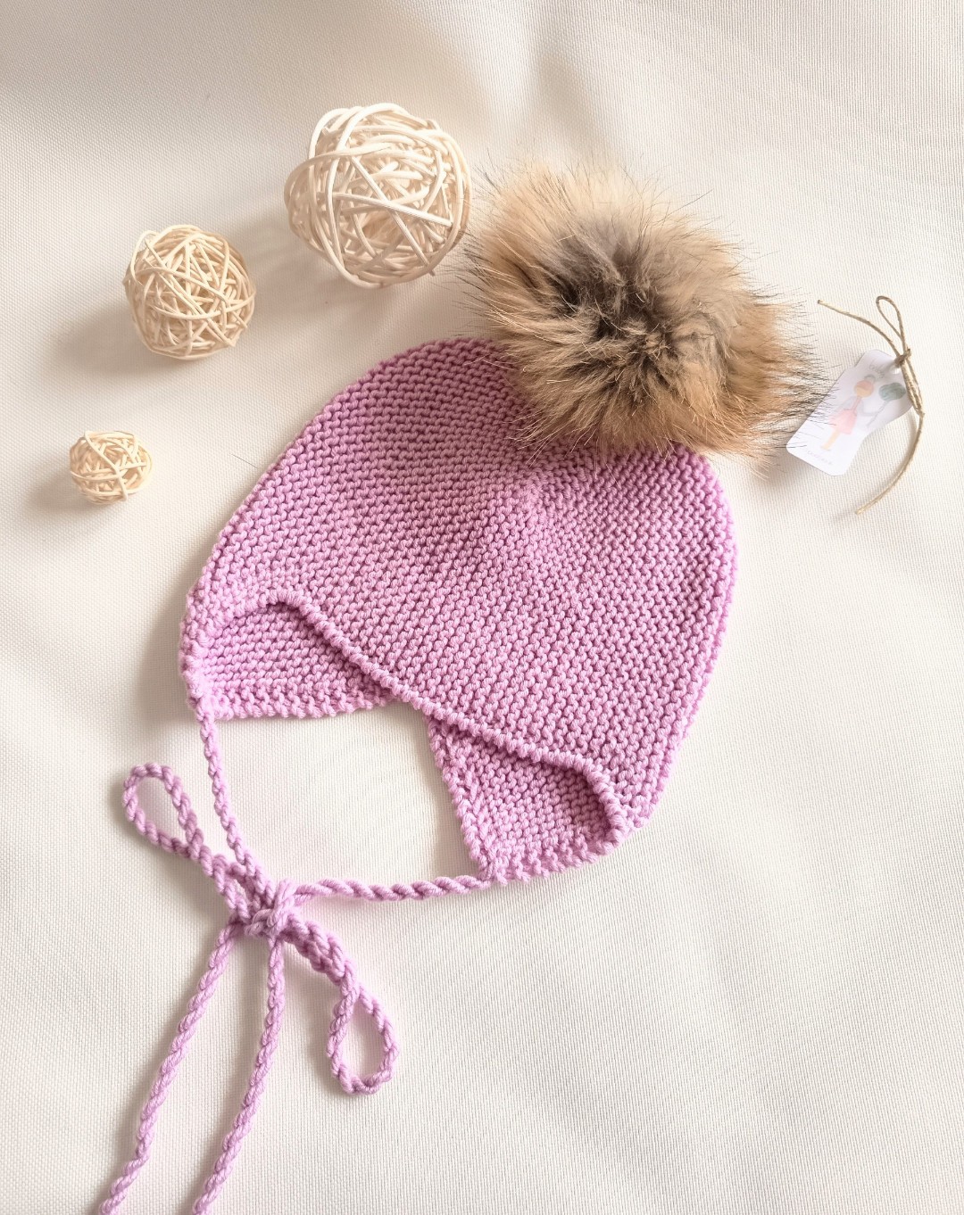 Gorro Aviador Rosa Chicle talla 12-36m