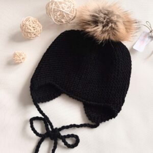 Gorro Aviador Negro talla 3-5 años