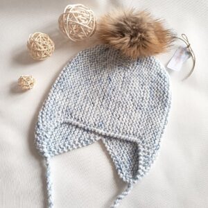 Gorro Aviador Jaspeado Azul  talla 5-7años