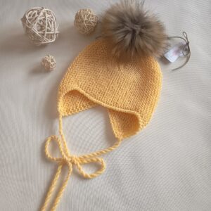 Gorro Aviador Amarillo Canario talla 12-36m