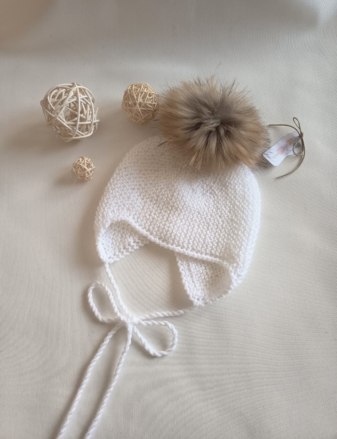 Gorro Aviador Blanco talla 12-36m