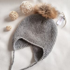 Gorro Aviador Gris talla 5-7 años