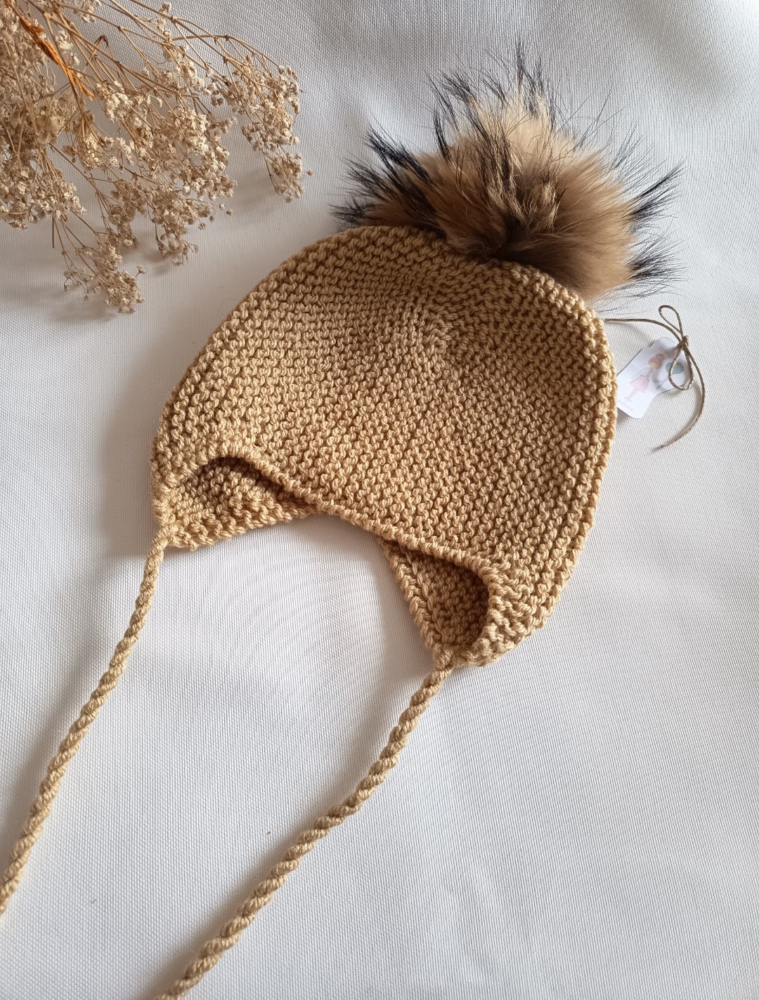 Gorro Aviador Camel talla 3-5 años