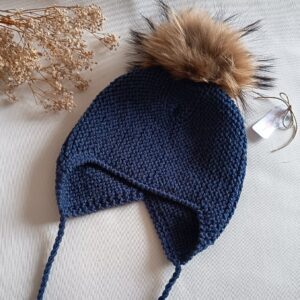 Gorro Aviador Azul Noche talla 5-7 años