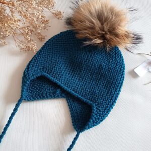 Gorro Aviador Azul Petróleo talla 5-7 años