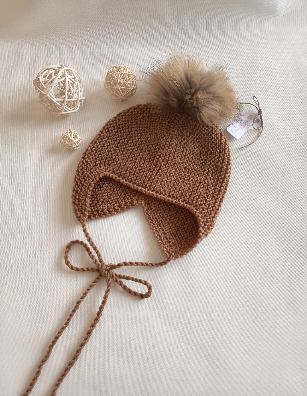 Gorro Aviador Caramelo talla 3-5 años
