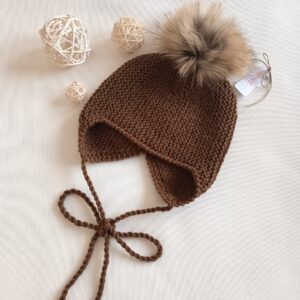 Gorro Aviador Canela talla 3-5 años