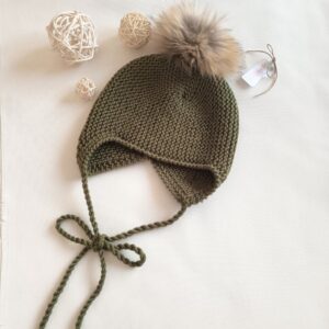 Gorro Aviador Verde talla 5-7 años